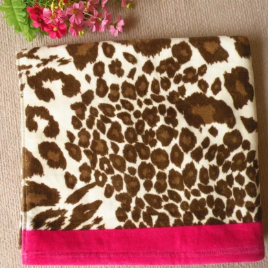 Leopard Printing Beach Towel, Cotton Printing Beach Towel, Reactive Printing Beach Towel