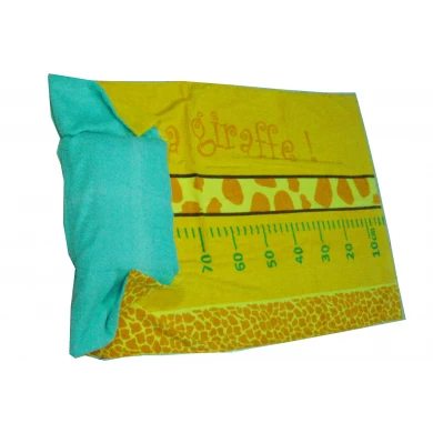New style 100% cotton reactive printed beach towel with pillow