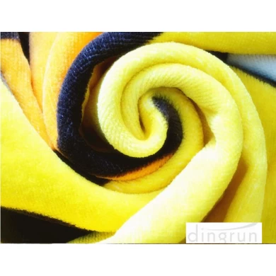 Thickened , Soft Duck Cartoon Yellow Custom Printed Beach Towel 70*140cm