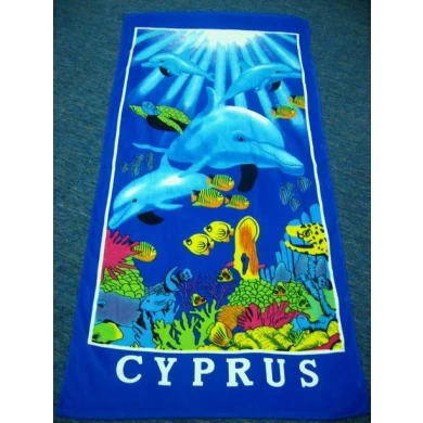 embroidery design for Custom microfiber printed beach towel promotion towels