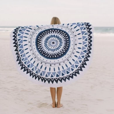 high quality cotton round beach towel