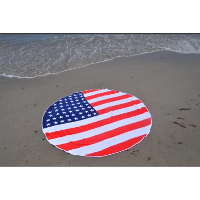 round flag beach towel