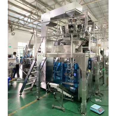 Automatic Industrial Snacks Packing Machine For Packaging Popcorn With Single Bucket  Elevator