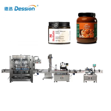 China Automatic Glass Plastic Bottle Fruit Sauce Jam Honey Jar Paste Filling Capping Packaging Machine Supplier