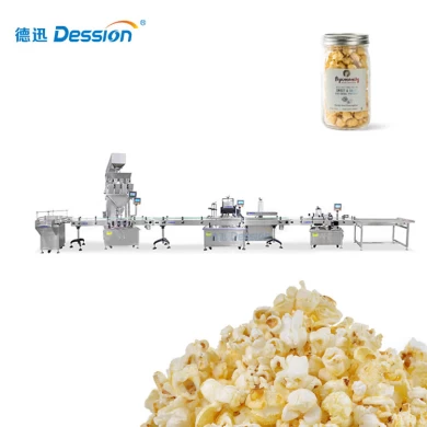 High Quality Puffed Food Potato Chips Popcorn Weighing Bottle Filling Capping Machine