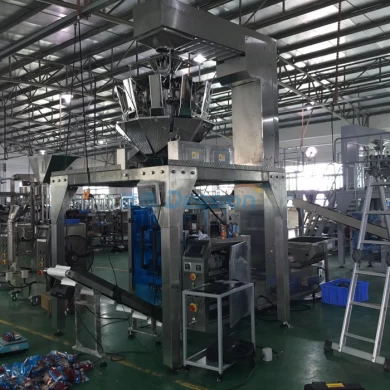 automatic chin chin packing machine price with multi heads weighing heads