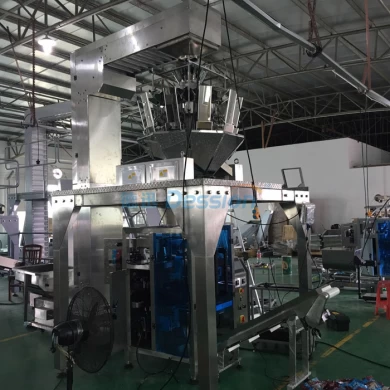 automatic chin chin packing machine price with multi heads weighing heads