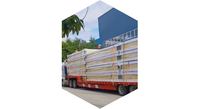 Remessa de contêiner de embalagem plana