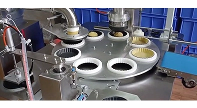 Máquina de formación de carcasas de tarta completa
