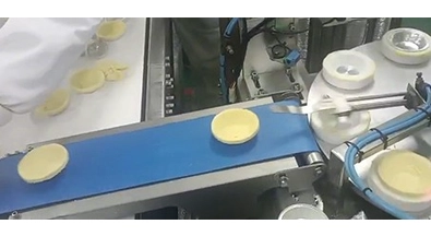Máquina prensadora de cáscaras de tarta