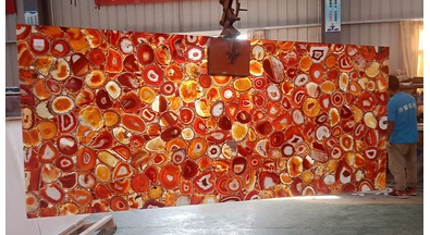 Red Agate Stone Slab