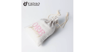 Drawstring linen pouch bags