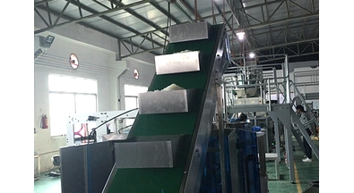 5KG wet powder strip tilting chain bucket packing machine