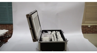caja de muestra de pvc obturador