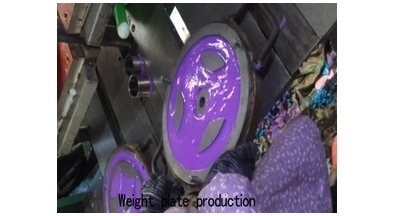 our factory produce dumbbell plate