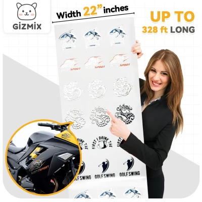 GIZMIX UV DTF A & B Transfer Films – Silver