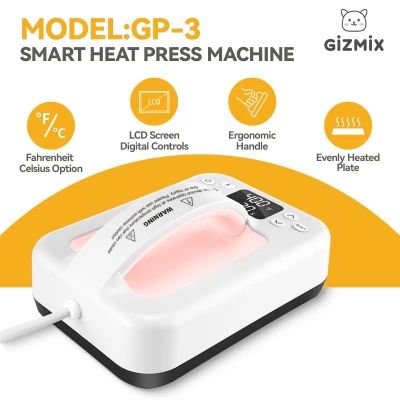 GIZMIX GP-3 Mini Heat Press Machine 17.5*12cm