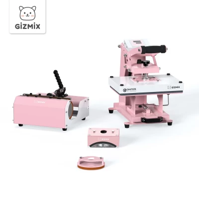 Gizmix NCH-400 4 en 1 máquina de prensa térmica para tumblers, sombreros, platos y camisetas