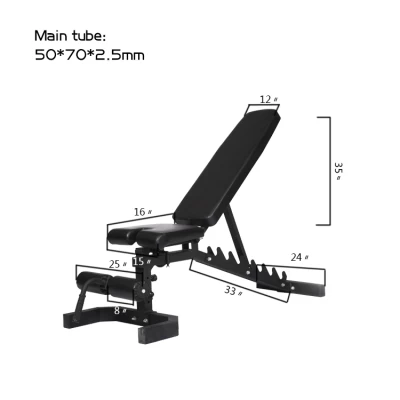 الشركة المصنعة Dumbbell Bench Home معدات اللياقة البدنية قابل للتعديل مقعد الوزن