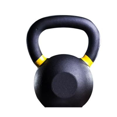 Logotipo personalizado Gravity Black Cast Iron Powder Coated Kettlebell