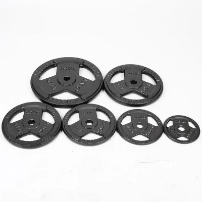 Tri Grip Weightlifting Cast Iron Weight Plate for Strength Training