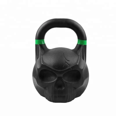 2018 الصين معدات الجمنازيوم الجديدة الحديد الزهر الأسود الجمجمة Kettlebell Ghost kettlebell