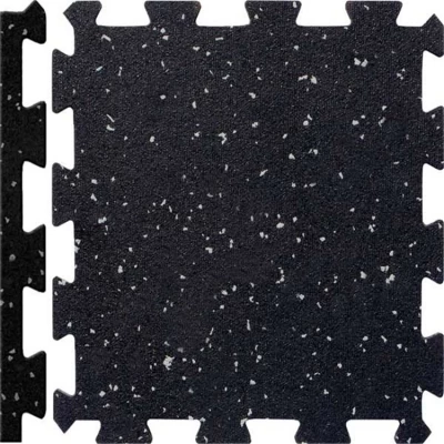 Black Recycled Rubber Floor Tiles Mats High Quality Gym Rubber Flooring Mats Interlock rubber mat