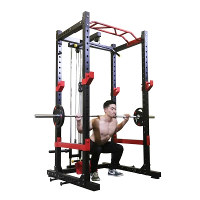 Gimnasio multifuncional comercial equipo de levantamiento de pesas Power Rack