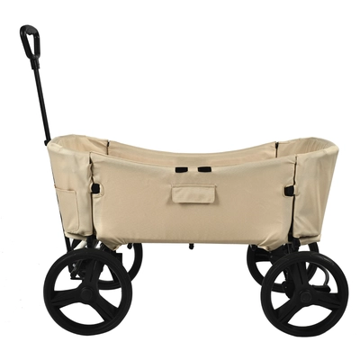 China iron tube 600D oxford outdoor Baby  Folding  Wagon For 2 Babeis and 4 kids Children Aged 0 to 3 years manufacturer