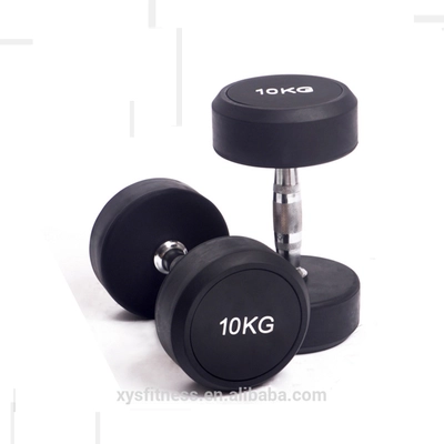 Set of handlebars with round handle covered in rubber with rack
