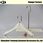 China WSW-001 white wooden coat hanger with rose gold hook skirt hanger manufacturer