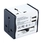 China Russia Hot Sale Black White Adapter World elektrische Stecker Travel Adapter mit 2 USB Ladegeräte Hersteller