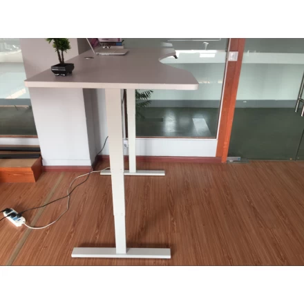 चीन ऊपर डेस्क 24v नियंत्रण बॉक्स समायोज्य ऊंचाई कार्यालय डेस्क के साथ गियर के साथ मोटर स्टैंड उत्पादक
