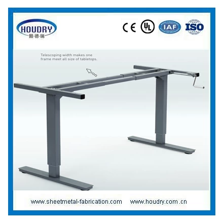 China Benefits of a stand up hand crank adjustable desk fabrikant