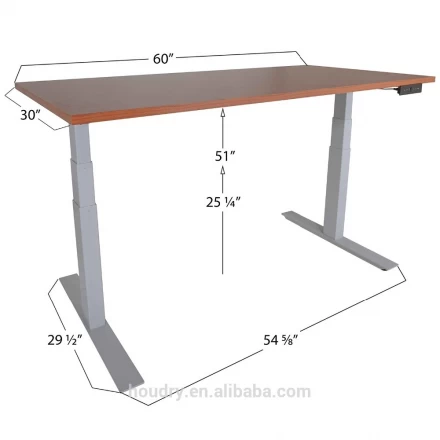 China Electric 2 motors height adjustable desk electric with high precision fabricante