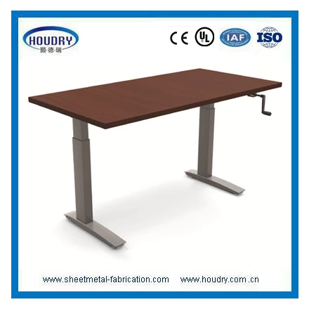 China Furniture hand crank adjustable tanding and sitting crank desk manufacturer