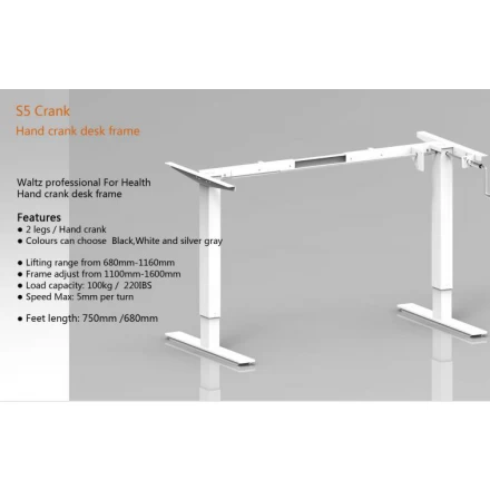 China Height Adjustable Desk  OfficeDesk   Hand Crank Standing Desk manufacturer