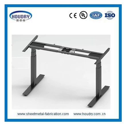 Cina High load Ergonomic Manual height adjustable office desk with metal frame produttore