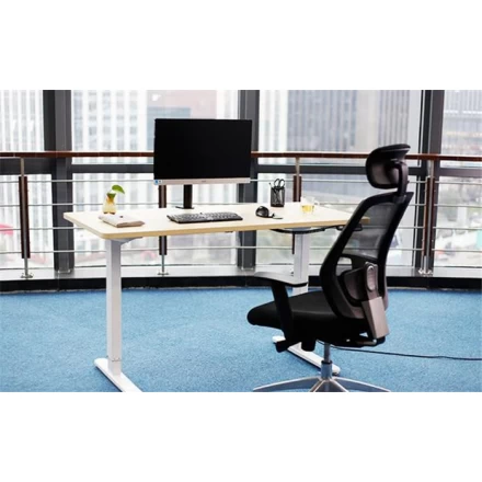 Çin Metal desk height adjustable computer workstation ergonomics üretici firma