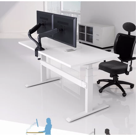 Çin Sit to Stand Office Electric Standing Computer Desk for USA market üretici firma