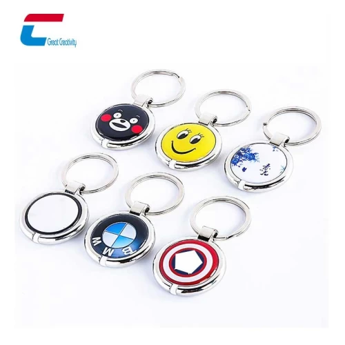 Epoxy Nfc Keychain Door Access Control Metal Rfid Keyfob Wholesale