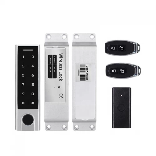 Fingerprint access keypad rfid reader door lock with remote control and