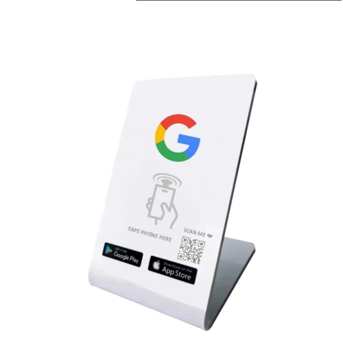 Customized Qr Code Google Review Acrylic Nfc Stand Touchless Nfc ...