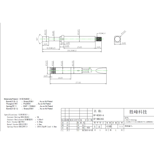 Chine Sonde de test à visser de haute qualité de diamètre 2,65 mm pour le test des faisceaux de câbles fabricant
