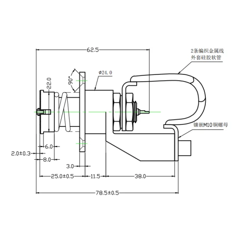 Sonda ad alta corrente da 200 A per sistema di ricarica e scarica della batteria