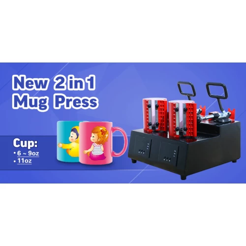 Microtec 2in1 Mug Heat Press is a versatile heat transfer machine that can transfer designs