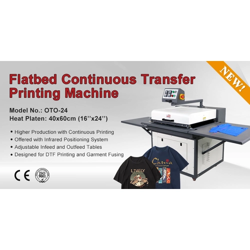 OTO-24 Auto Feeding Flatbed Continuous Transfer Printing Machine with ...