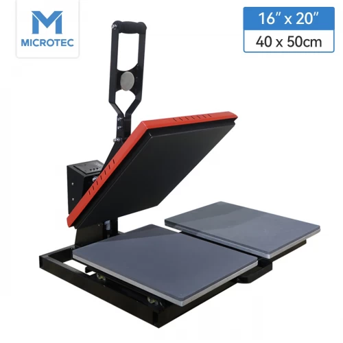 China UHP-20M-D Double Station Semi-Automatic Heat Press 40x50cm Auto Release manufacturer