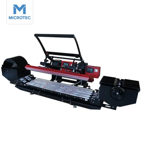 China LZP Dual Heat Platen Lanyard Heat Press with Manual Feeding Device 100x25cm manufacturer