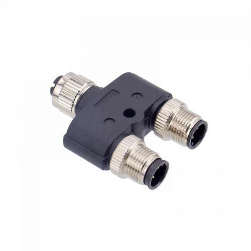 M12 3 pin Y type connector China supplier, M12 4 pin Y type connector ...